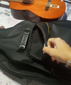 Faswin 41 Inches Guitar Bag Dual Adjustable Shoulder Strap Acoustic Guitar Gig Bag, Guitar Case Waterproof Oxford Cloth 0.3 Inch Thicken Sponge Pad, Black 52 91BMaJRi ZL