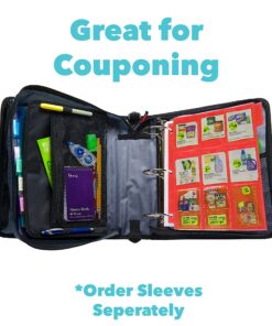 Case it King Size Mighty Zip Tab Binder, 3 Rings, 4" Capacity, 11 X 8.5, Blue 24 91BS3 BtnVL