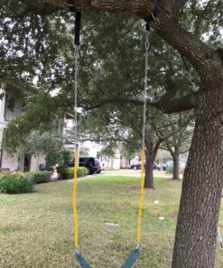 Jungle Gym Kingdom Swing for Outdoor Swing Set - Pack of 1 Swing Seat Replacement Kit with Heavy Duty Chains - Backyard Swingset Playground Accessories for Kids (Green) Green, 1 Pack Standard 44 91BX7Ki6MnL