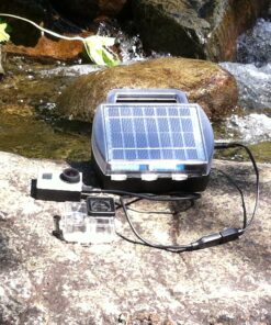 Alternative view of Solar Battery & USB Charger, Charges 4 AA, AAA, C or D cells with USB port & other power supply plugs