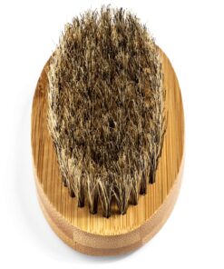GranNaturals Military Style Boar Bristle Mens Hair Brush for Boys - Palm Size Mens Hairbrush and Beard Brush for Grooming Thin, Fine, Facial and Short Hair - Soft Bristle Slick Back & Smoothing Brush 12 91BdtjJDxQL 1