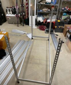 Amazon Basics Heavy Duty Storage Shelving Unit, Double Post, 5 Shelf, High-Grade Aluminum, Silver, 60 x 24 x 78 Inch 35 91Bf4WqySIL