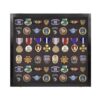 PENNZONI Large Medal Display Case - Award Display Case, Patches Display Cabinet Case, Acrylic Wall Display Case, Black w/ Black Felt