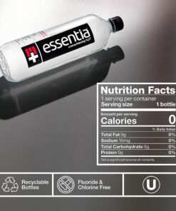 Alternative view of Essentia Bottled Water LLC, Ionized Alkaline Water; 99.9% Pure, Infused with Electrolytes, 9.5 pH or Higher a Clean, Smooth Taste, 20 Fl Oz (Pack of 24)