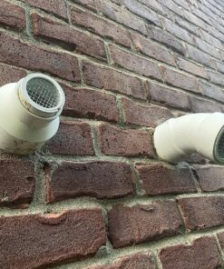 Raven R1509 3 inch PVC Termination Vent with Stainless Steel Screen and Drain Slot, White 45 91BjaNboilL