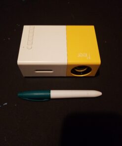 Meer Mini Projector,Portable Movie Projector,Smart Home Projector,Neat Projector for iOS,Android,Windows,PS5,Laptop,TV-Stick,Compatible with HDMI,USB,Audio,TF Card,AV and Remote Control YG300 60 91BnJinEOBL