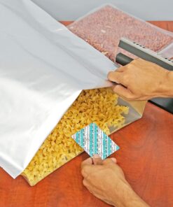 Dry-Packs 10 5 Gallon Mylar Bags MB20x30-2000CC-10PK-OB and 10-2000cc Oxy-Sorb Oxygen Absorbers for Dried Dehydrated and Long Term Food Storage, Silver (MB20x30-2000CC-10PK-OB) Pack of 10 (20x30") 11 91Bph8Qg L