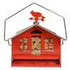 Perky-Pet 338 Squirrel-Be-Gone II Country House Bird Feeder with Weathervane, 8 lb, Red, 14W x 11.3D ins. Feeder Home