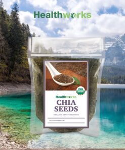 Healthworks Chia Seeds Raw (32 Ounces / 2 Pounds) | Premium & All-Natural | Contains Omega 3, Fiber & Protein | Great with Shakes, Smoothies & Oatmeal Chia Seed 2 Pound (Pack of 1) 27 91C lFQgerL