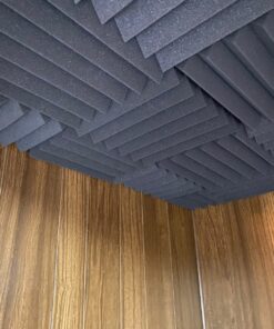 A2S 24 Pack 2-Inch Acoustic Panels w/Adhesive Stickers - Fireproof - SGS Certified - Sound Proof Foam Panels - Non Toxic - Top Quality - Ideal for Home & Studio Sound Deadening - High Density Black 24 pack 52 91C3aExtkZL