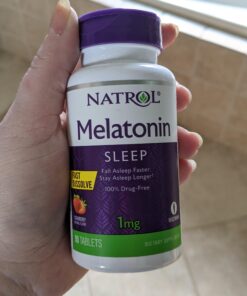 Natrol Melatonin 1mg, Strawberry-Flavored Dietary Supplement for Restful Sleep, 90 Fast-Dissolve Tablets, 90 Day Supply 27 91CCMbwElHL