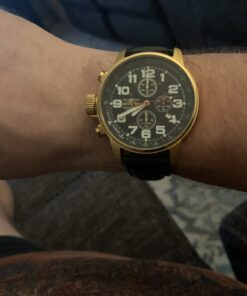 Invicta Men's I-Force Left Handed Quartz Watch with Leather Strap, Black (Model: 3330) 26 91CEBk1qiL