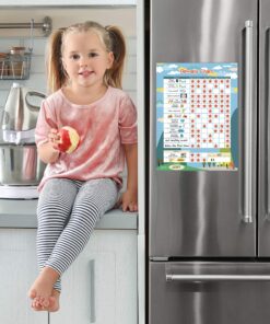 Magnetic Chore Chart for Kid at Home, Bahavior Chart for Kid at Home, Reward Chart for Kids Behavior. Each Set Includes 30 tasks, 104 Stars, and one 11“ x 14.5" Magnetic Chart- Blue 1 Pack Blue 20 91CFtho5lL
