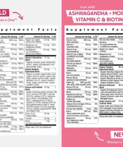 Rainbow Light Womens One High-Potency Daily Multivitamin, Womens Multivitamin Provides High-Potency Immune Support, With Vitamin C, Biotin and Ashwagandha, Vegetarian, 150 Count Women's One 150 Count (Pack of 1) 33 91CHn0KvtfL