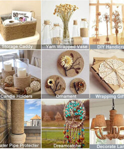 100% Natural Strong Jute Rope - LUOOV 6mm Thickness and Jute Rope Cord for Arts Crafts,DIY Decoration Gift Wrapping 40m(128ft) Pack of 1 17 91CIMeESUlL