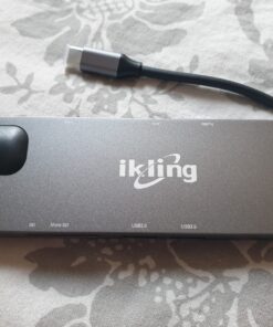 ikling USB C Hub, 9-in-1 USB C Adapter with 4K USB C to HDMI, VGA, Gigabit Ethernet, 100W PD, 2 USB-A 5 Gbps, MicroSD/SD Card Reader, USB C Dock for Most Type-C Devices 9 IN 1 HUB 66 91CKoDIFnHL