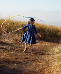 Sarah's Silks Rainbow Streamer - 8' Long Ribbon Wand for Kids, Pretend Play, Dance, Baton Stick Twirling, and Gymnastics Party Favors | 100% Silk and Wood Montessori and Waldorf Toys 2 11 91CP4kFVq S