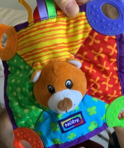 Nuby Teething Blankie Characters May Vary, Red/Yellow/Green/Orange/Blue, 1 Count 23 91CPSM0icUL