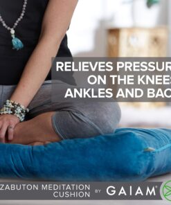 Gaiam Zabuton Meditation Cushion - Yoga Pillow Designed for Comfort During Meditation - Soft and Thick Floor Pillow for Pressure Relief - Machine Washable Cover - 35" L x 24" W x 4" H Black 8 91CWct2AwOL