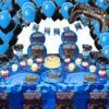 Video Game Party Decorations Set - Serves 25 With 203-Pieces Including An X-Large Joystick Controller Balloon, Plates, Cups, Cutlery, Napkins, Balloons, Banner, Tablecloth - For Gamer Birthday Parties Video Game 54 91CYcXHYA4L