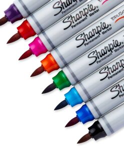 SHARPIE Brush Tip Permanent Markers, 8 Colored Markers (1810703) 8-Count 8 91CevSw21UL