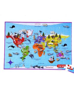Alternative view of The Purple Cow - Mapedia World Map Jigsaw Puzzle - A Puzzle For Both At Home & On The Go! A Jigsaw Puzzle of 100Piece (705)