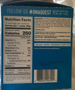 Quest Nutrition Chocolate Chip Protein Cookie; Keto Friendly; High Protein; Low Carb; 12 Count 40 91CgGJl6IkL