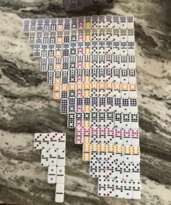 Spin Master Games Double Fifteen Color Dot Dominoes Game in a Tin (6029741) 36 91ChsVc1mhL