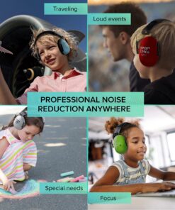 HEARTEK Noise Cancelling Headphones Kids Adult Earmuffs Shooting Ear Protection Glowing Red 29 91CiBX61rL