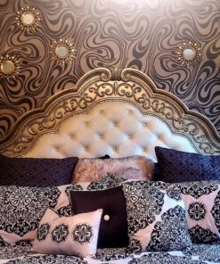 Q QIHANG Modern Abstract Curve 3D Wallpaper Roll Mural Papel De Parede Flocking for Striped Black Brown Color Unpasted Living Room Wall Paper 0.7m x 8.4m=5.88㎡ 39 91CijyJzXxL