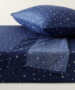 Amazon Basics Kid's Soft Easy-Wash Lightweight Microfiber 3-Piece Sheet Set, Twin, Navy Galaxy 15 91CnBNnAPPL