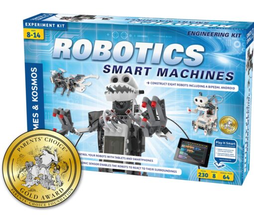 Thames & Kosmos | Robotics Smart Machines | Robotics for Kids 8 and up | STEM Kit builds 8 Robots | Full Color Manual to help with assembly | Requires tablet or smartphone | Parents' Choice Gold Award