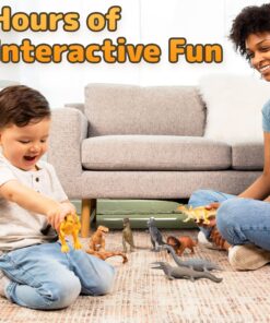 PREXTEX 10'' Dinosaur Figures - 12 Plastic Dinosaur Toys for Boys & Girls - Assorted Dinosaurs Include T-Rex & More - Dinosaur Toys for Kids 3-5+ 10 Pack - 8-10 Inch Assorted 24 91CsCOd47oL
