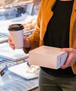 SCT White One-Piece Non-Window Bakery Boxes, 8 x 8 x 5, White, Paper, 100/Carton 8" L x 8" W x 5" H - 100ct 20 91Cy4IAckXL 6