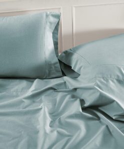LANE LINEN 100% Organic Cotton Cloud Blue Twin-Sheets Set 3-Piece Pure Long Staple Percale Weave Soft Bedding Sheets for Bed Breathable Fits Mattress Upto 15" Deep 1 Pack 05: Cool Blue 11 91Czs2xVaIL
