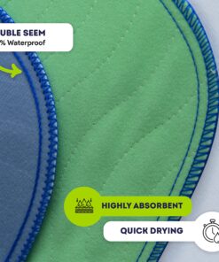 IMPROVIA® Washable Underpads, 34" x 36" (Pack of 4) - Heavy Absorbency Reusable Bedwetting Incontinence Pads for Kids, Adults, Elderly, and Pets - Waterproof Protective Pad for Bed, Couch, Sofa, Floor 4 Pack - 34x36 28 91D1Nc09sZL