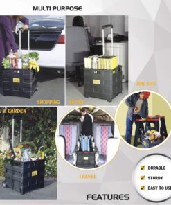 Olympia Tools 85-010 Grand Pack-N-Roll Portable Tools Carrier with Telescopic Handle, 80 Lb. Load Capacity, Black Grand Pack-N-Roll Portable Tool Carrier 29 91D4daDOFRL