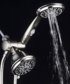 Hotel Spa 42-Setting Ultra-Luxury 3-Way Combo with ON/Off Pause Switch/Brushed Nickel 24 91D5T17S26L