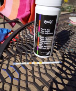 AquaChek 7-Way Pool and Spa Test Strips - Silver Pool Test Strips For pH, Total Chlorine, Free Chlorine, Bromine, Alkalinity, Total Hardness, and Cyanuric Acid - Water Quality Testing Kit (100 Strips) 1-Pack test strip 43 91D7LDlkPQL