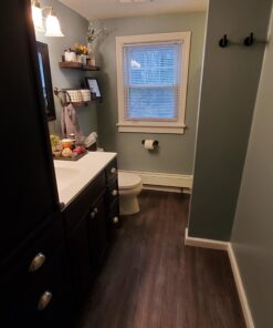 Tivoli II Self Adhesive Vinyl Floor Planks, 10 Pack - 6" x 36", Silver Spruce - Peel & Stick, DIY Flooring - Natural Wood Grain Feel for Kitchen, Dining Room & Bedrooms by Achim Home Decor Wood look 10 Planks 48 91DArJBLoAL