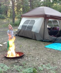 Wenzel Klondike 8 Person Water Resistant Tent with Convertible Screen Room for Family Camping Grey/Taupe 57 91DNPT4vDUL