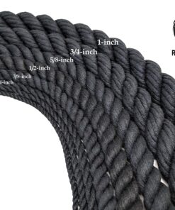 Ravenox Natural Twisted Cotton Rope | Made in The USA | Strong Triple-Strand Cordage for Sports, Décor, Pet Toys, Crafts, Macramé & Indoor Outdoor Use| by The Foot & Diameter (Multiple Color) Black 1/2 Inch x 100 Feet 16 91DR2Y3OTiL 3