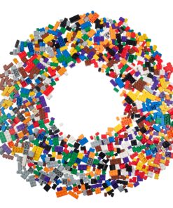 SCS Direct Building Block Bricks- Set of 1000 Pc Bulk Set-10 with 54 Roof Pieces- Compatible & Tight Fit with All Major Brands- Great for Activity Tables, Creativity & School Projects 40 91DWpagSefL