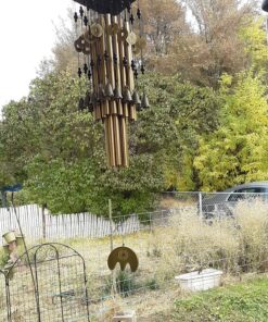 YLYYCC Wind Chimes for Outside,30"Memorial Wind Chimes with 24 Copper Tubes and 16 Copper Bell for Garden, Patio,Window Wind Chime Hanging Decoration, Bronze Memorial Sympathy Wind Chimes Gifts for Mom 24# Wind Chimes 33 91DdA19LHcL