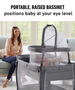 Graco Pack 'n Play Day2Dream Travel Bassinet Playard Features Portable Bassinet Diaper Changer and More (Lo, Lo, W/Fold Flat Bassinet) 27 91DkQI2rCHL