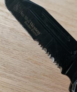 Smith & Wesson Border Guard 10in High Carbon S.S. Folding Knife with 4.4in Tanto Blade and Aluminum Handle for Tactical, Survival and EDC Partially Serrated Edge 35 91DpMG5YdPL