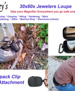 Alternative view of Jewelers Loupe 30X 60X LED Illuminated - Jewelry Loop Magnifier with Case for Geology, Gems, Gardening, Electronics, Industrial by Wesley's as you wish