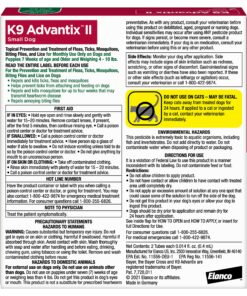 Alternative view of K9 Advantix II Small Dog Vet-Recommended Flea, Tick & Mosquito Treatment & Prevention | Dogs 4-10 lbs. | 2-Mo Supply