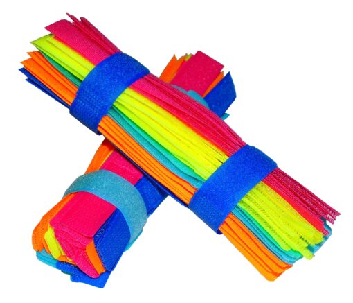 Ceeyali Colorful Reusable Fastening Cable Cord Tie Wire Organizer for Home Office Tablet PC TV Electronics Wire Management etc (Pack of 100) Colorful 100 Pack