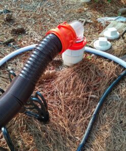 Camco RhinoFLEX 20’ Camper/RV Sewer Hose Kit | Clear Elbow w/ Removable 4-in-1 Adapter & Pre-Attached Swivel Bayonet and Lug Fittings | Sections Compress for RV Storage and Organization (39742) ,Brown 20ft Sewer Hose Kit Frustration-Free Packaging 55 91Dxr3tgs8L